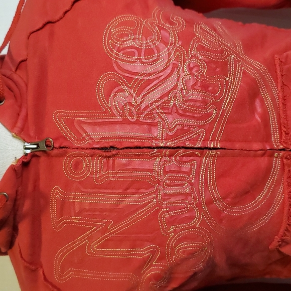 NIKE Country Vintage Red Full-zip Hoodie Embroidered Medium long-sleeve - Picture 2 of 7